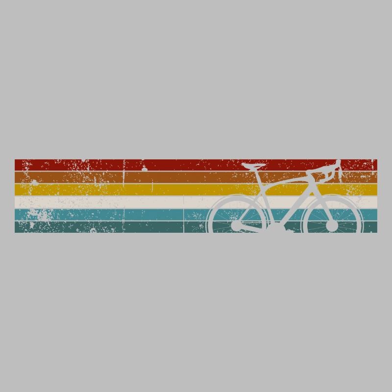 Rainbow Stripe Bicycle Silhouette