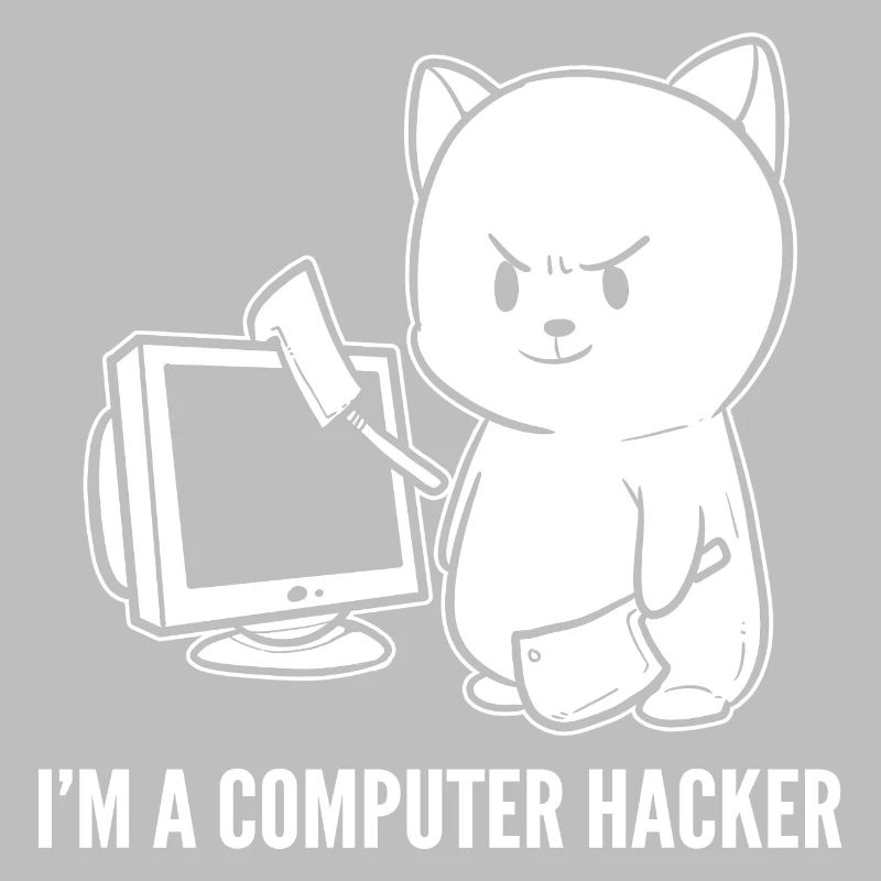 Computer-Hacker Lustiger Computer-Geek. Geschenk
