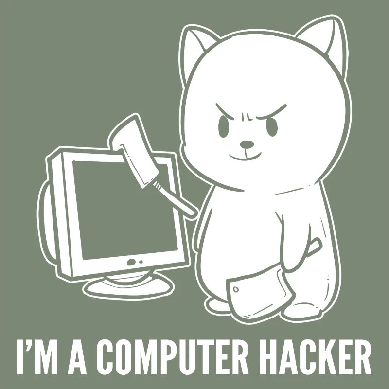 Computer-Hacker Lustiger Computer-Geek. Geschenk