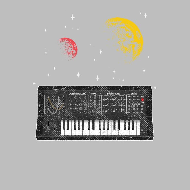 Synthesizer Space Synths Analog Modular Retro Gift