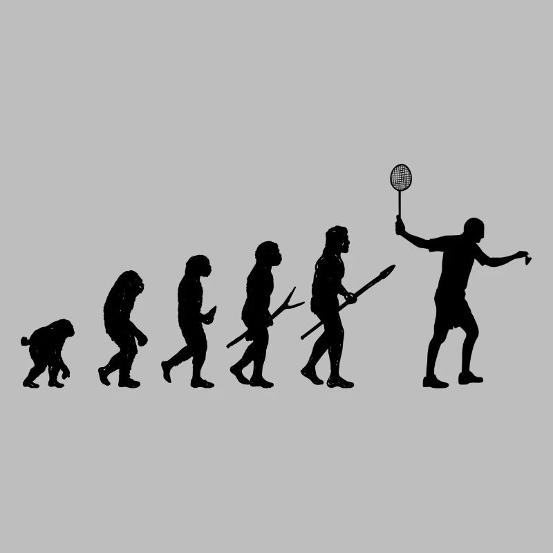 Badminton Vorgeschichte Evolution Geschenk Mann
