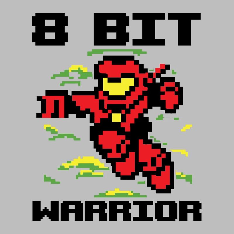 8 bits Warrior Pixel Jeu vidéo Cadeau de jeu