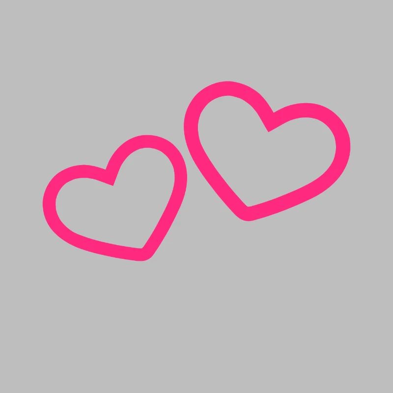 Zwei Herzchen Herz Rosa