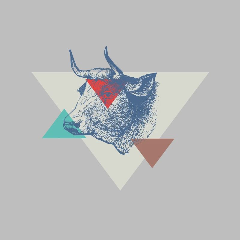 Conception de triangle de vache