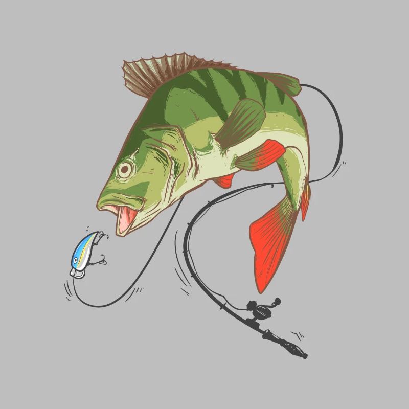 Perch pêcheur perch avec Wobbler