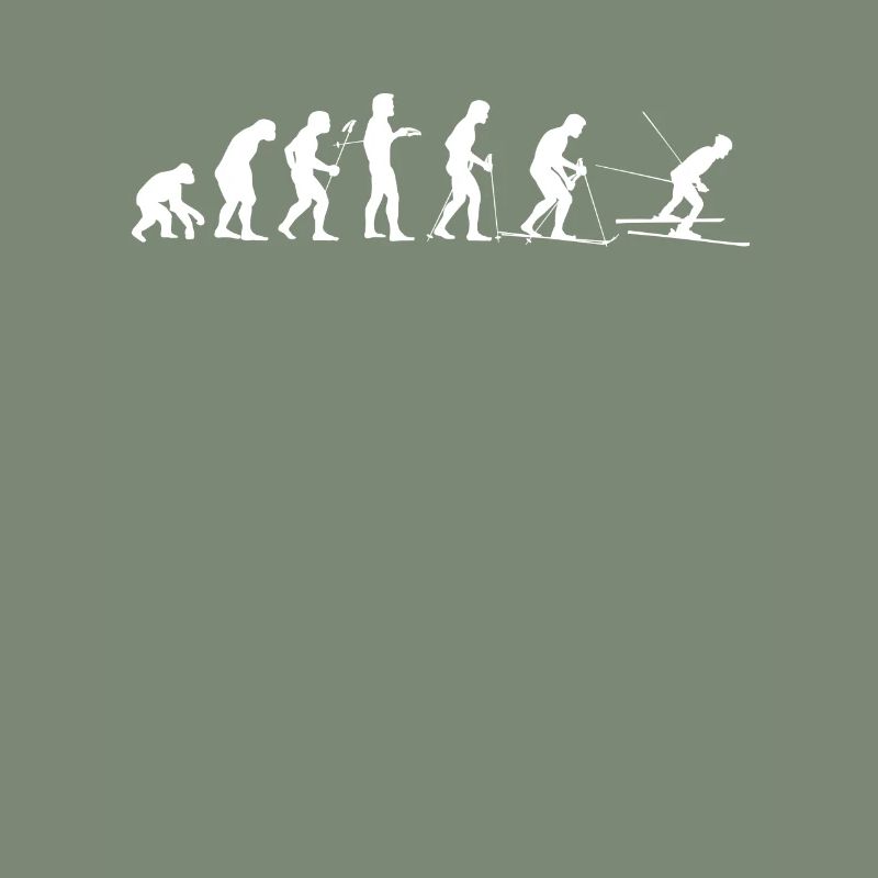 Human evolution skiing