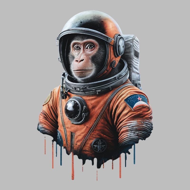 Aventure spatiale avec un singe astronaute