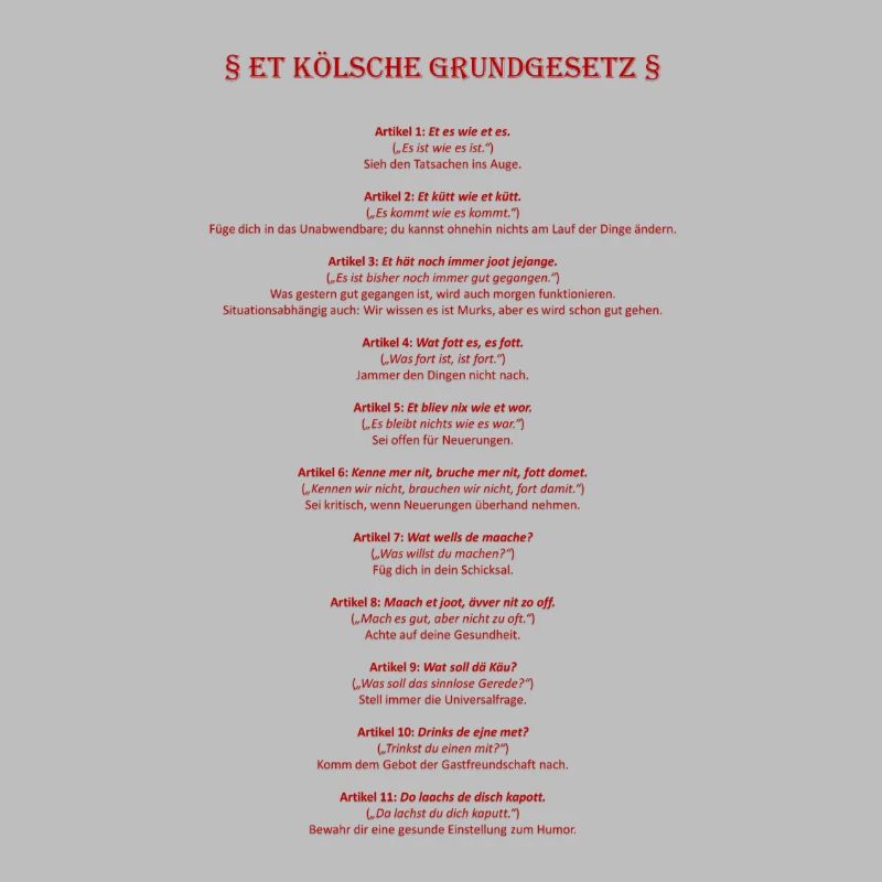 Et Kölsche Basic Law - Et Kölsche Basic Law