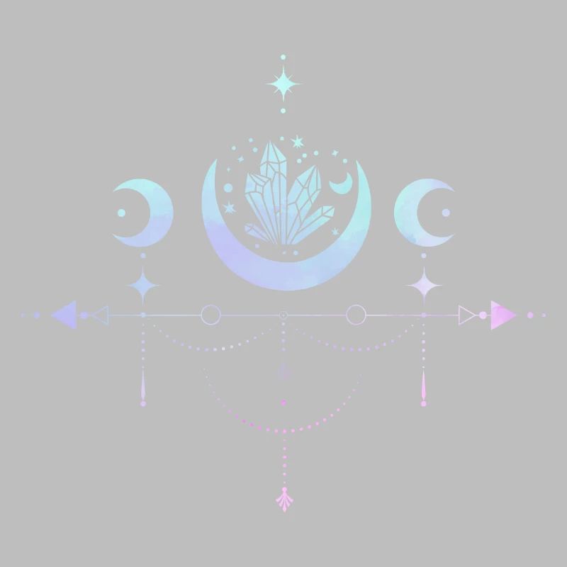 Pastel Goth Moon Witchy Crescent