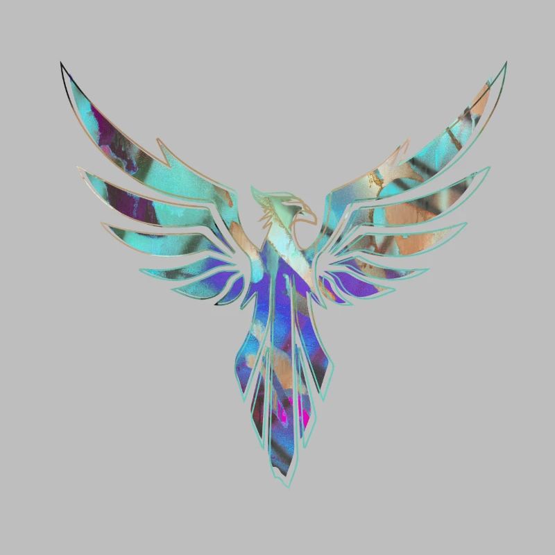 Phoenix,bird,graffiti,painting,blue