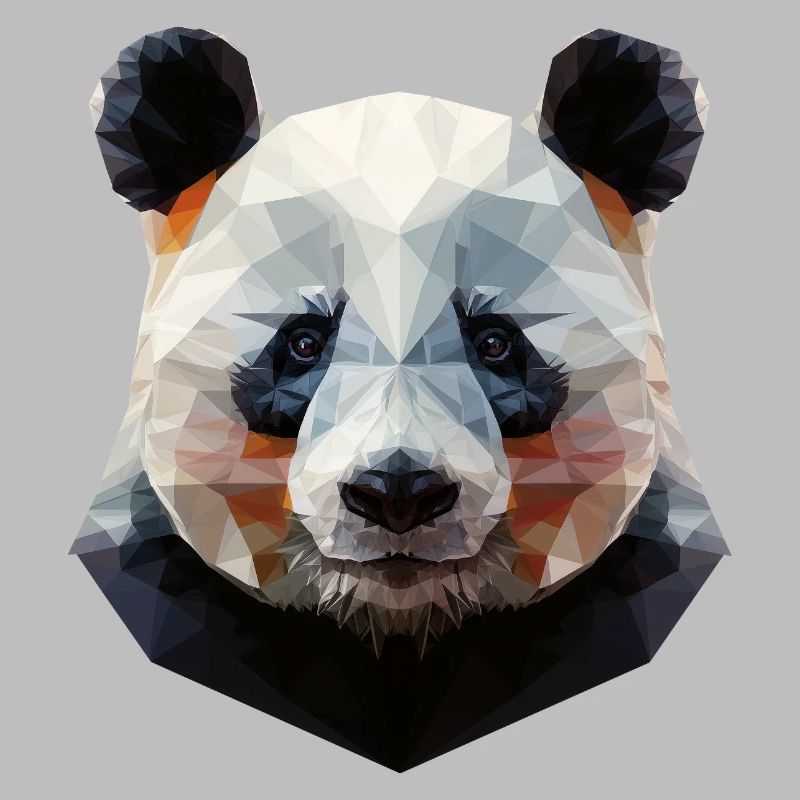 Conception du logo Panda I Low Poly Art