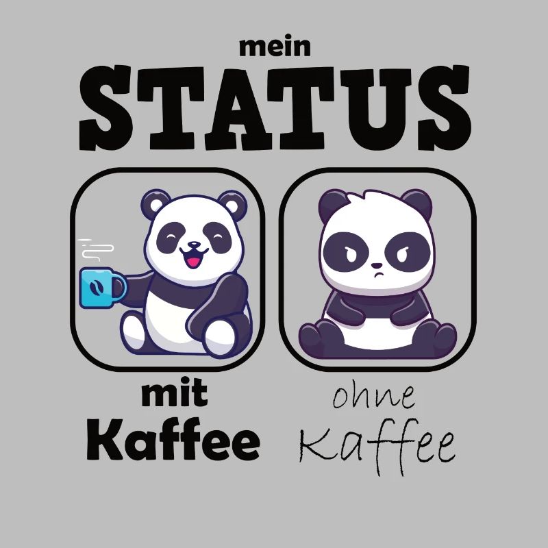 lustiges Kaffeetrinker Spruch mit Panda Geschenk