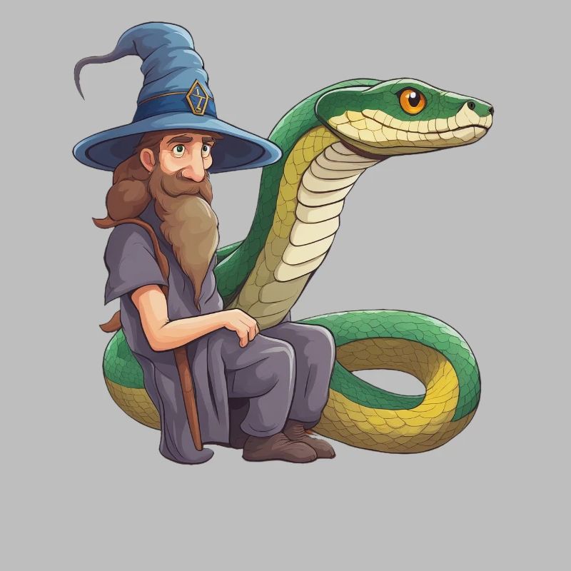 Zauberer Schlange Anakonda snake Natter Boa Python