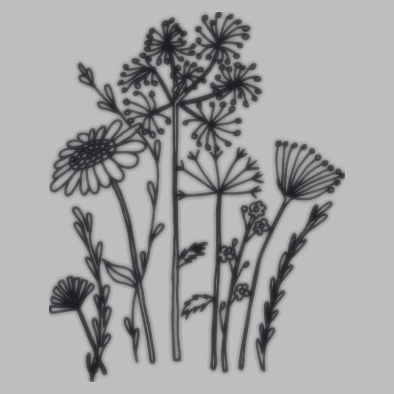 Fleurs séchées noires