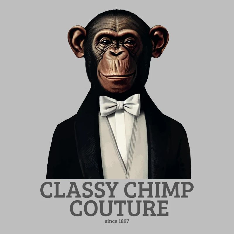 Classy Chimp Couture | Elegant Monkey in Tuxedo