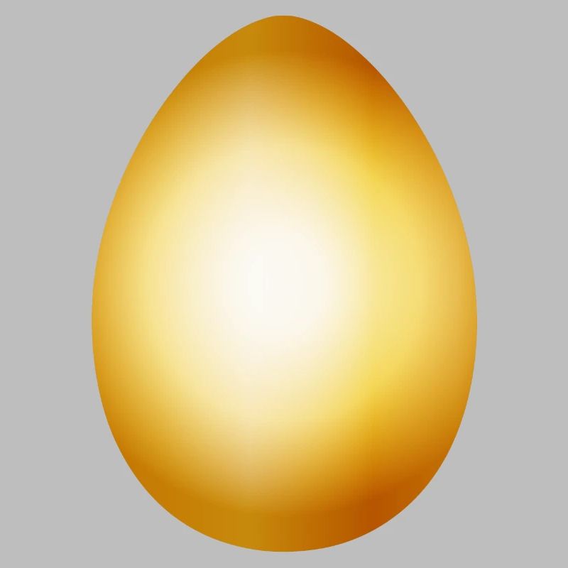 golden egg - gilded chicken egg for Easter