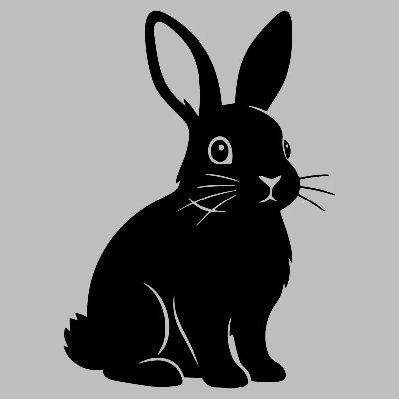 Bunny Rabbit Silhouette Black Vector