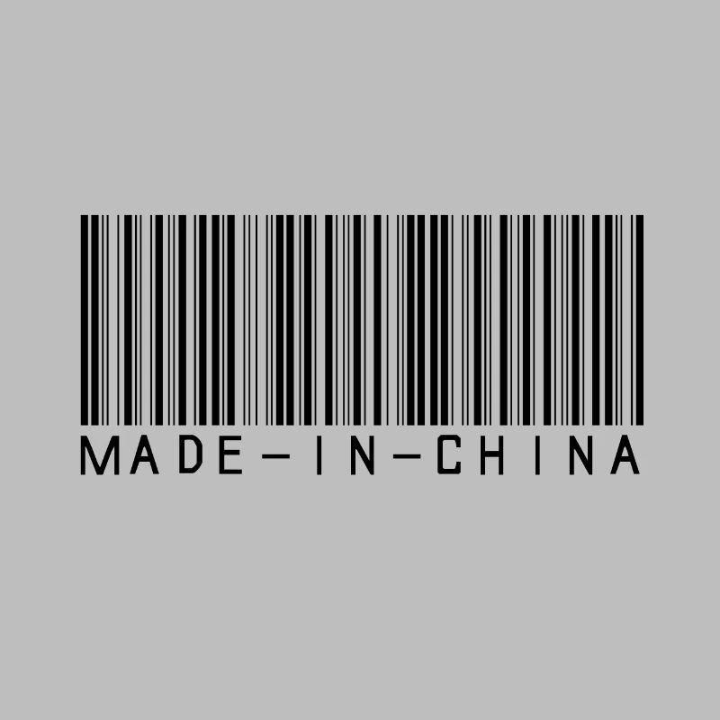 Made in China barcode denouncing globalization