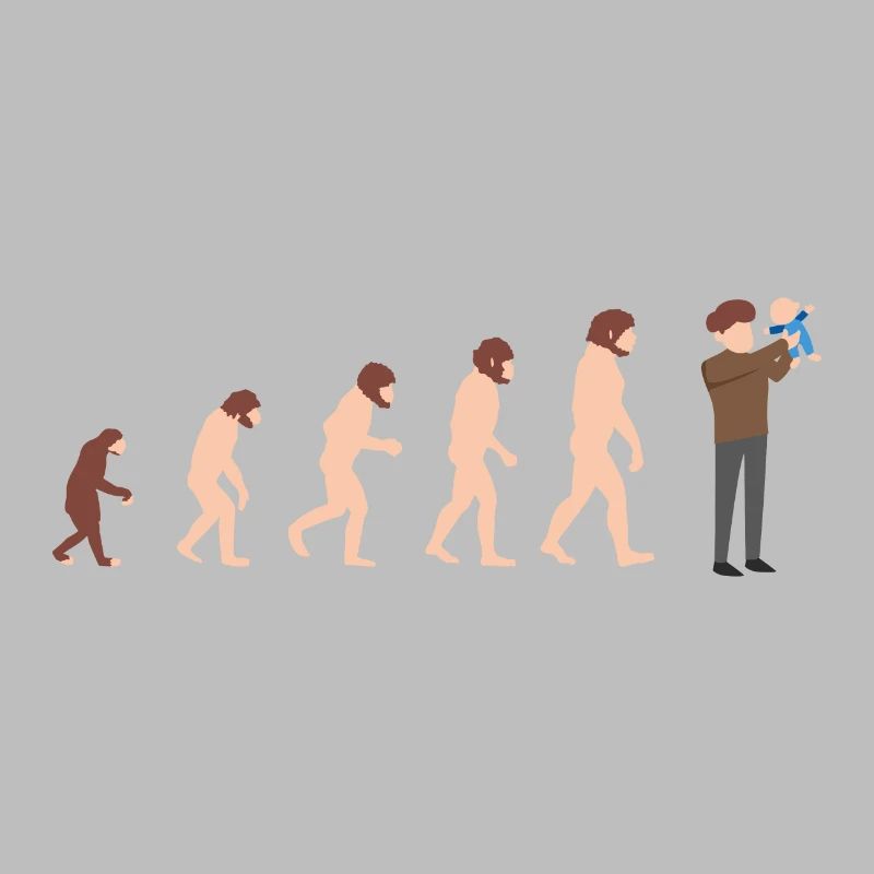 Papa et bébé Evolution Nouvelle idée cadeau papa