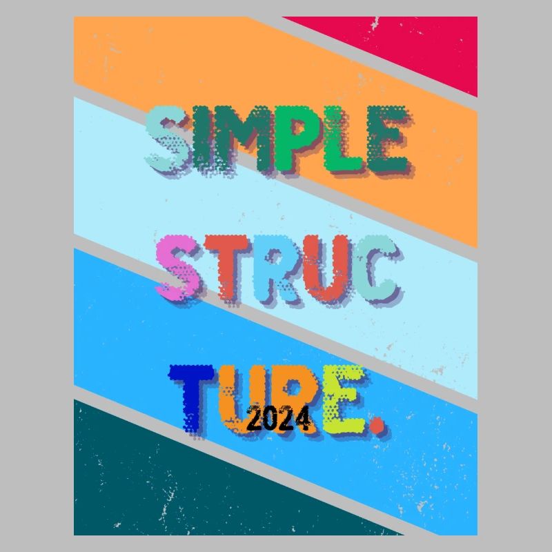 Schlichtes Design. Einfache Struktur 2024.