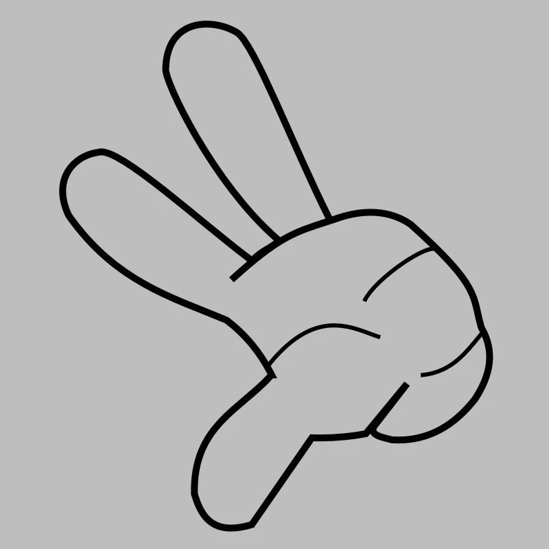 Main Comic - gant blanc me donner cinq 3 doigts
