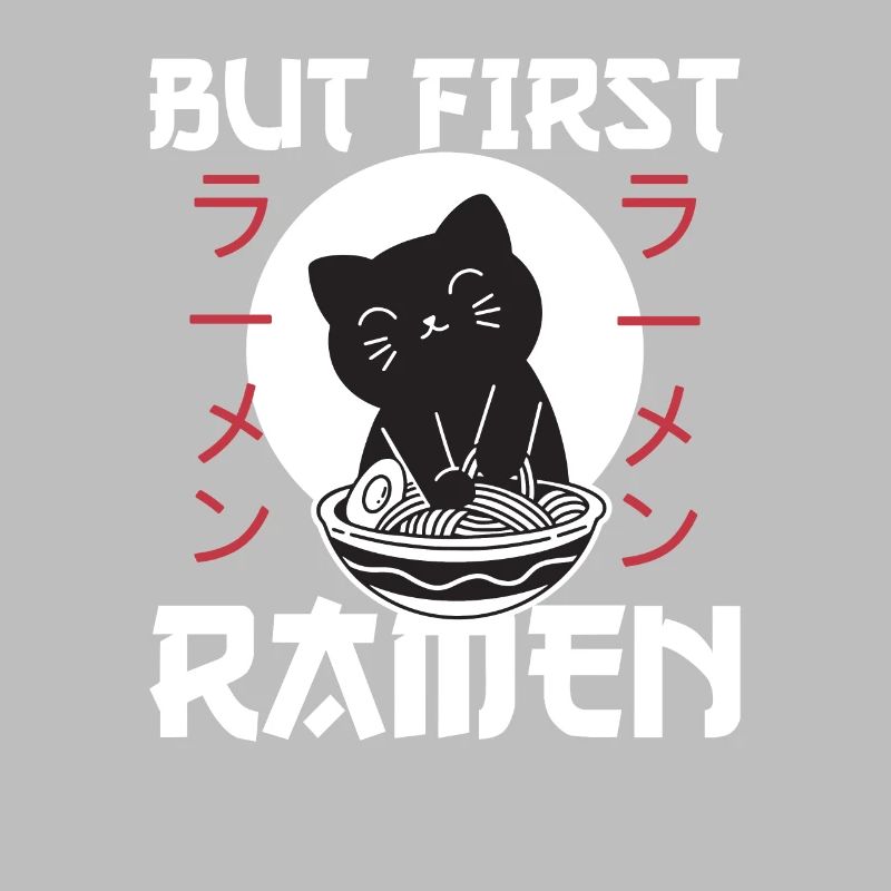But first ramen cute cat eats ramen