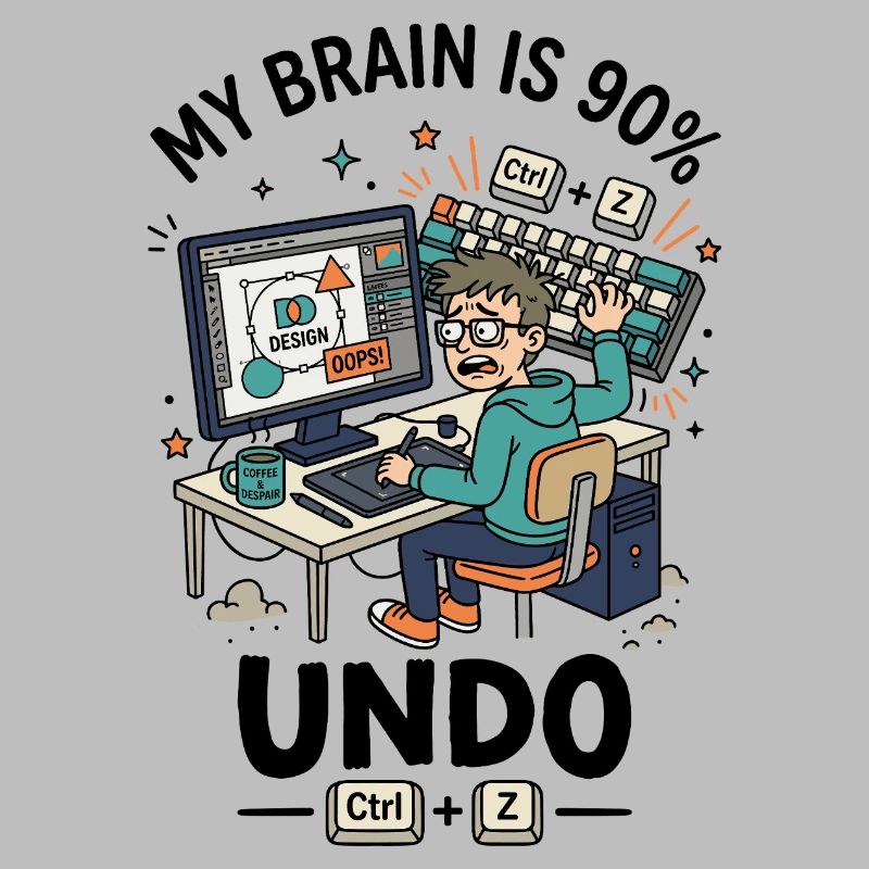 Designer Ctrl Z Panic Humour