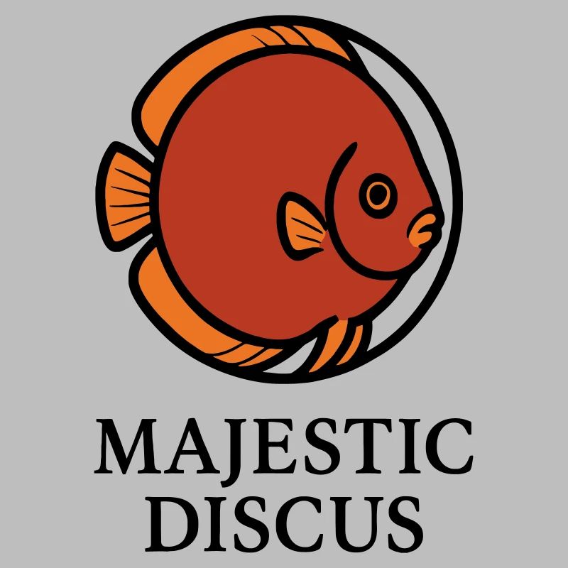 Logo Majestueux Poisson Discus Circulaire