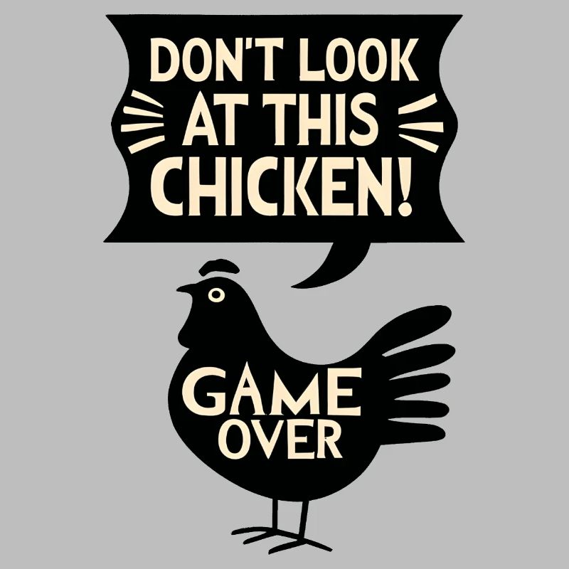 Ne regardez pas ce jeu de poulet Witziges