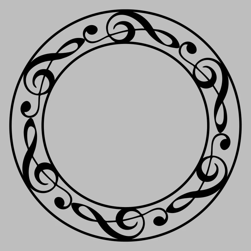Music notes violin clef frame YOUR TEXT
