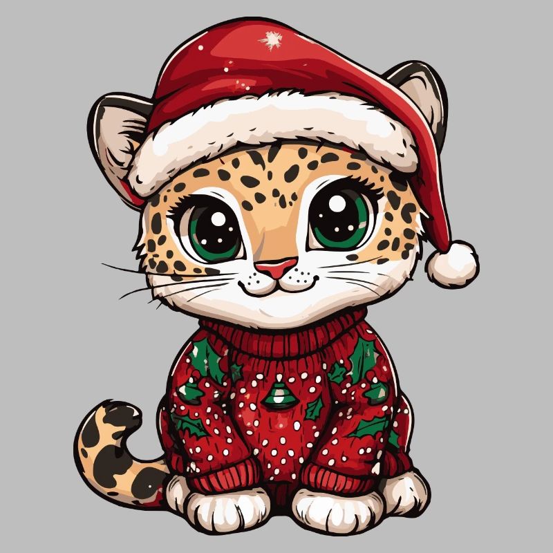 Bande dessinée de Noël léopard