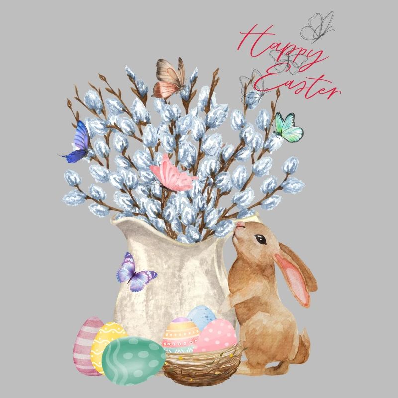 Happy Easter - Willow with Easter Eggs