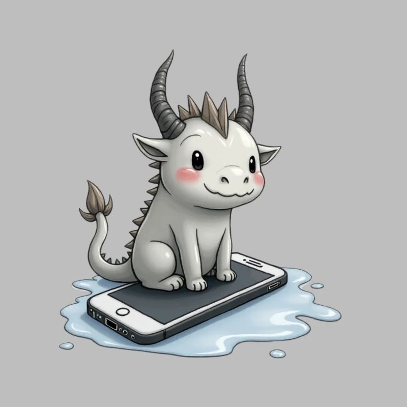 cute mythical creature on iPhone