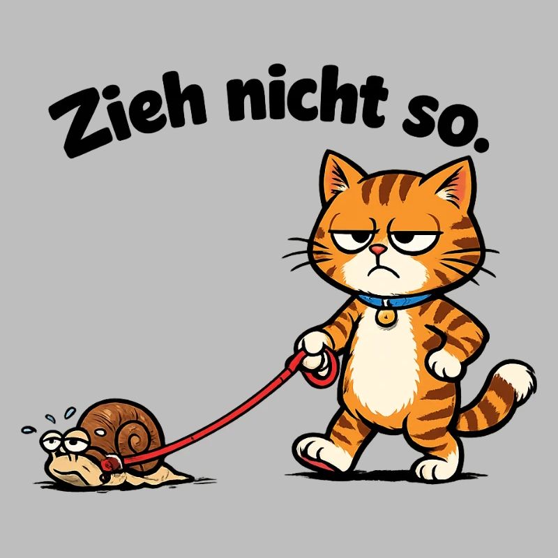 Cat frustration when pulling snails