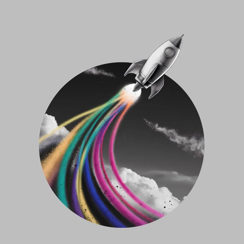 Fusée de pulvérisation colorée