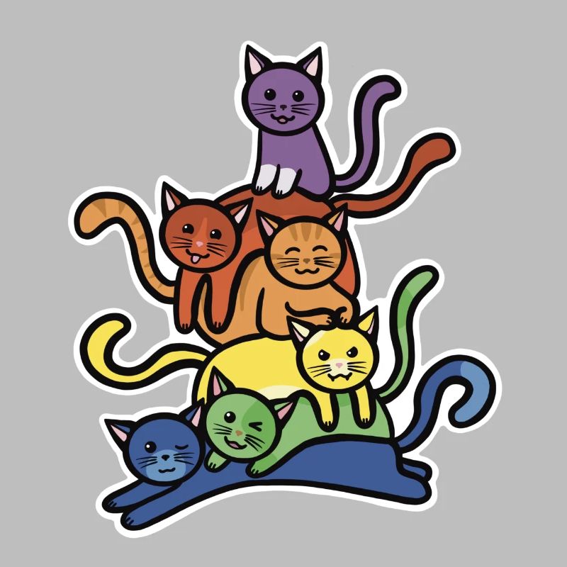 Rainbow Cats Stack