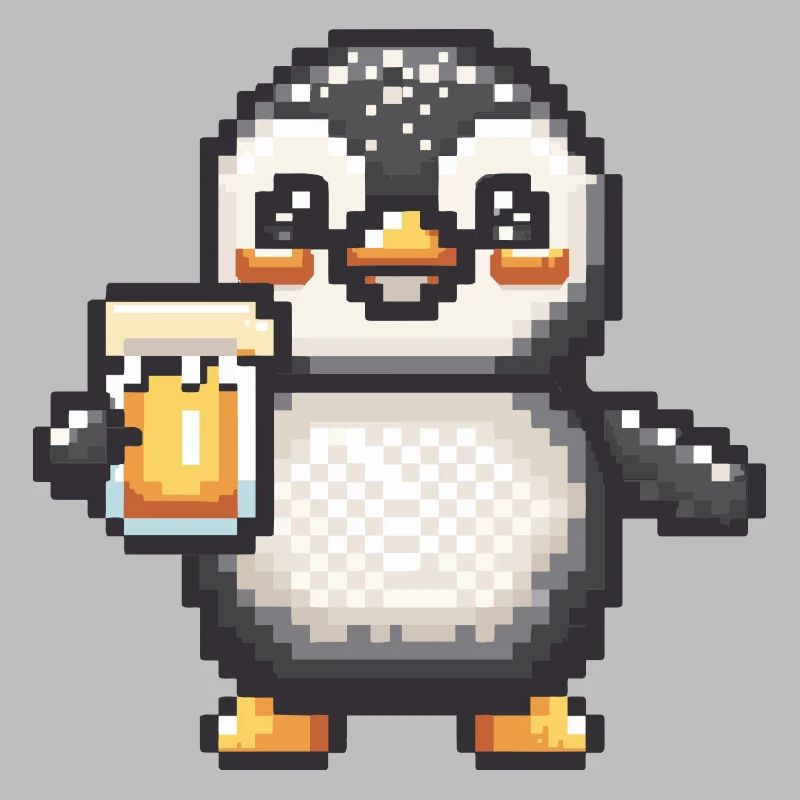Pinguin Bier Pixel