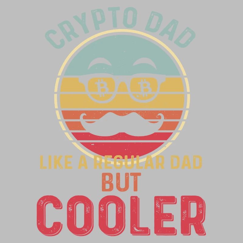 crypto dad Krypto Bitcoin Kryptowährung Printed21