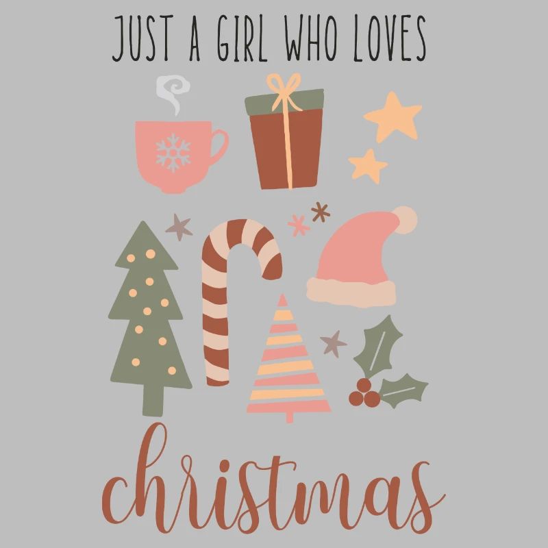 Boho Nur ein Mädchen, das Weihnachten liebt