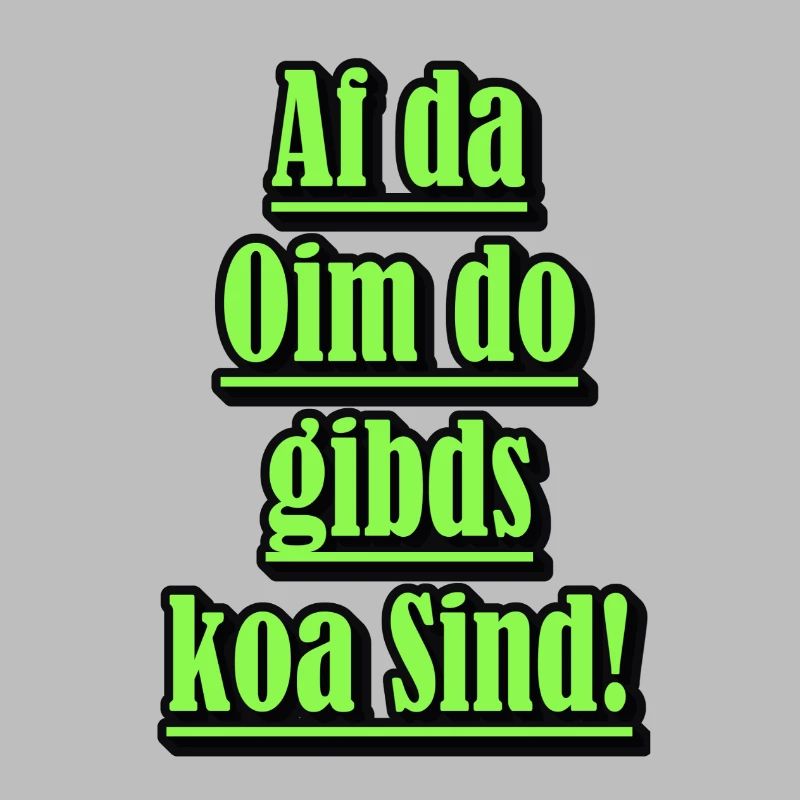 Neon Dialect Saying Green