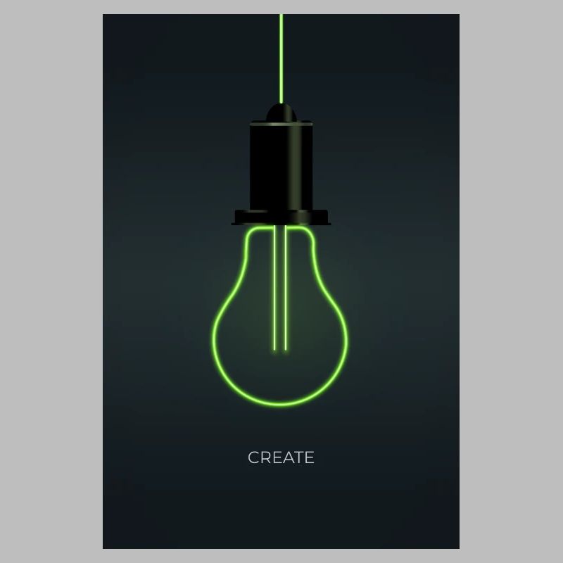 Create – Ampoule néon pour esprits créatifs