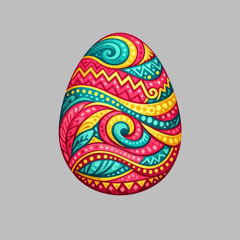 Colorful spiral Easter egg
