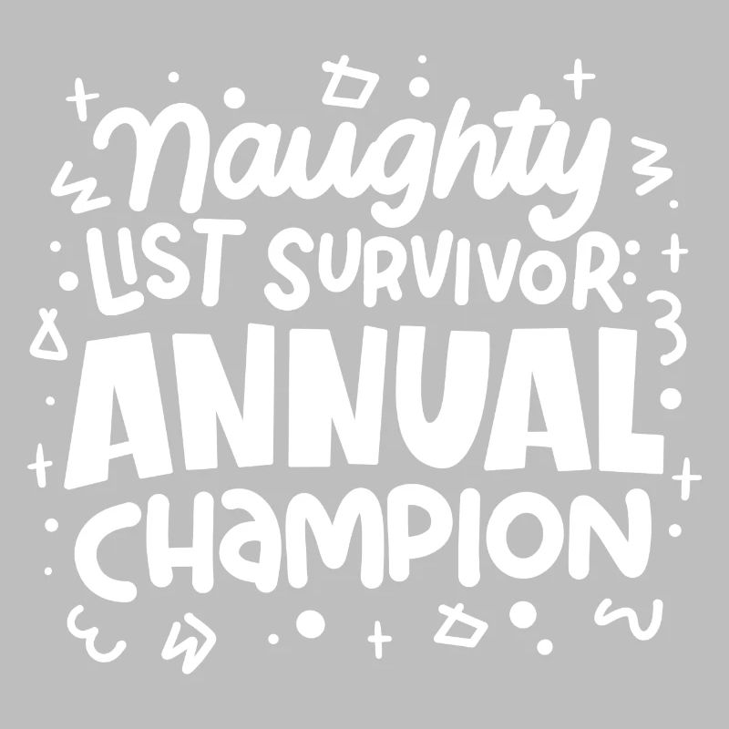 Naughty List Survivor - Lustiger Xmas Spruch