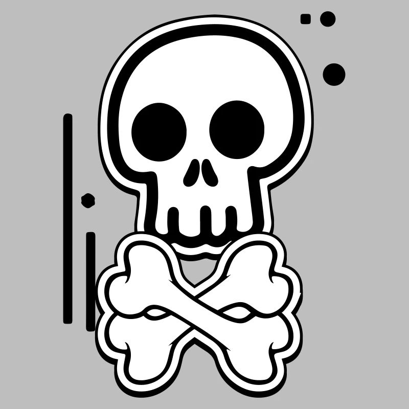Crâne de pirate comique