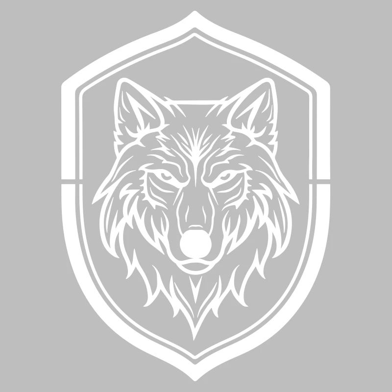 Wolf Symbol Head Shield Wilderness