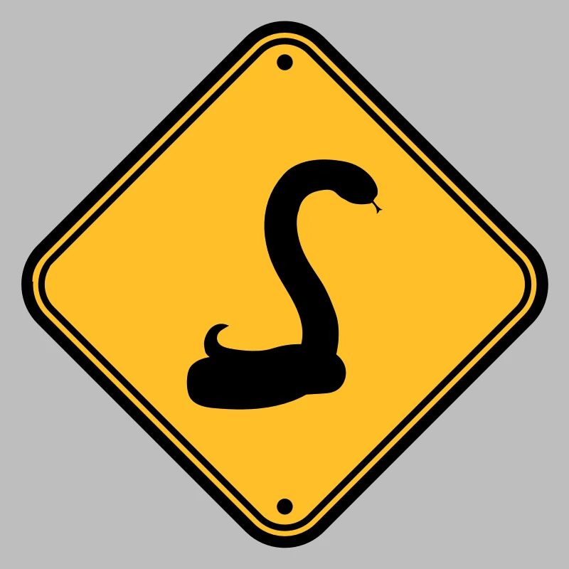 snake caution caution caution note sign s