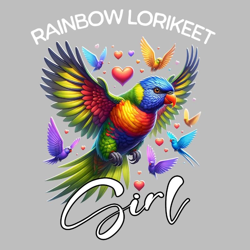 Rainbow Lorikeet Mädchen Regenbogenlori
