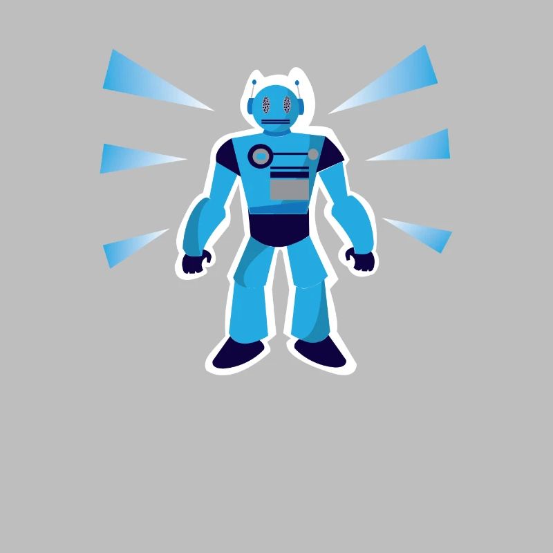 Robot bleu de robot de Cyborg Robots