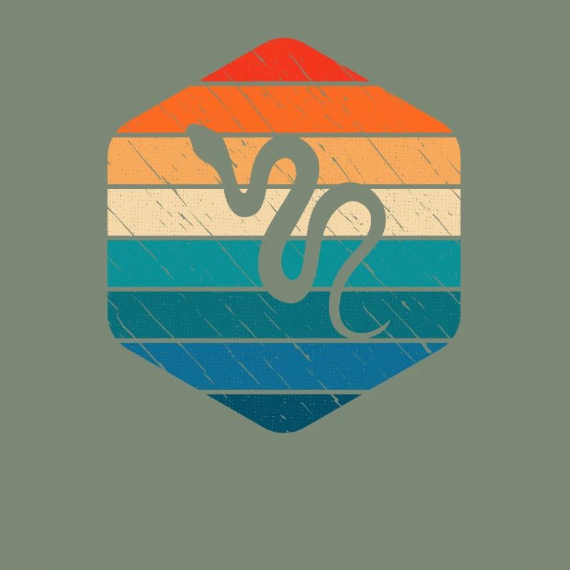 Snake Retro Reptile Python Idée cadeau