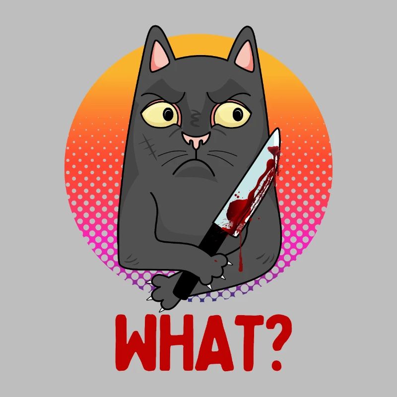 Funny Innocent Murder Cat Scary